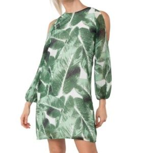 Sentimental Palm Print Shift Dress